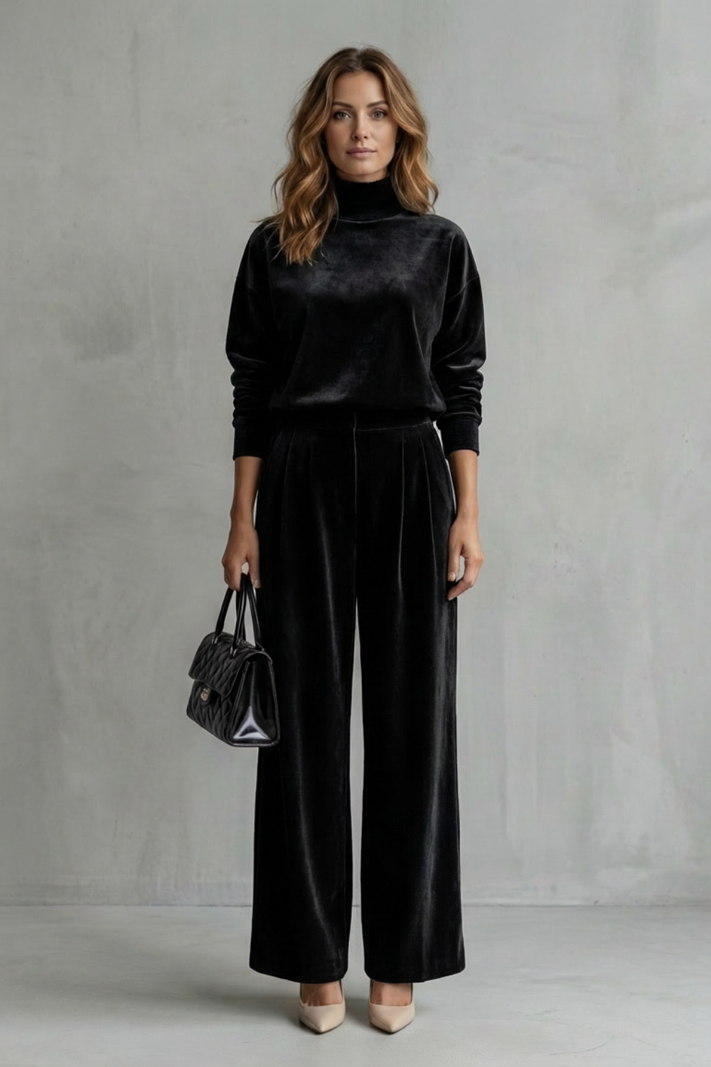 Long Sleeve Wide-Leg Two-Piece Lounge Set