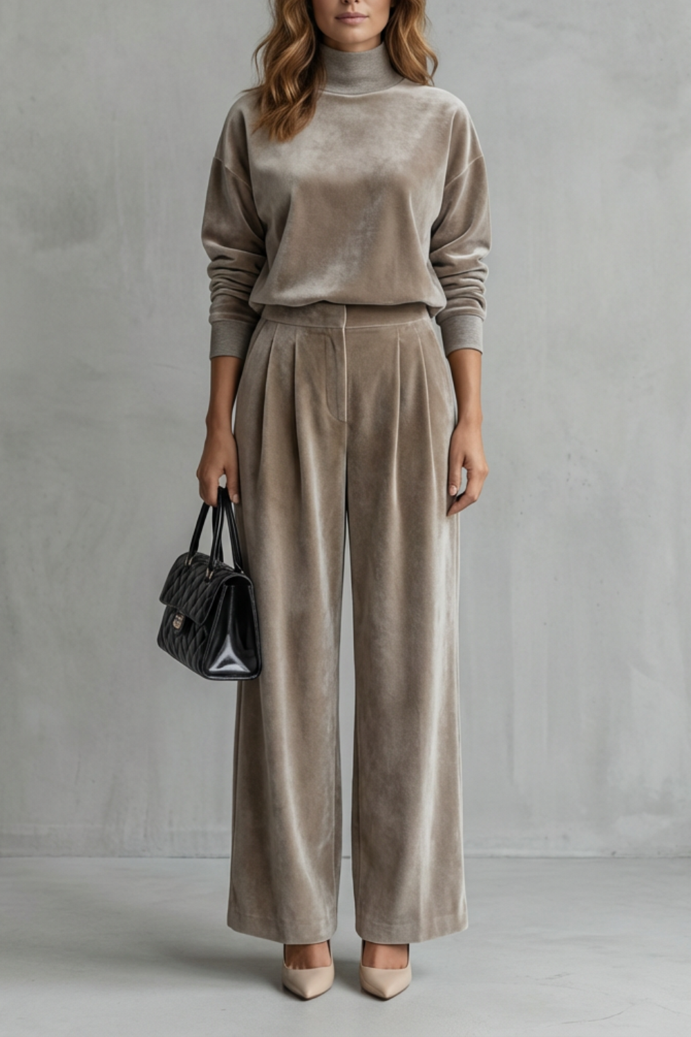 Long Sleeve Wide-Leg Two-Piece Lounge Set