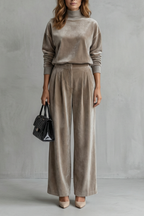 Long Sleeve Wide-Leg Two-Piece Lounge Set