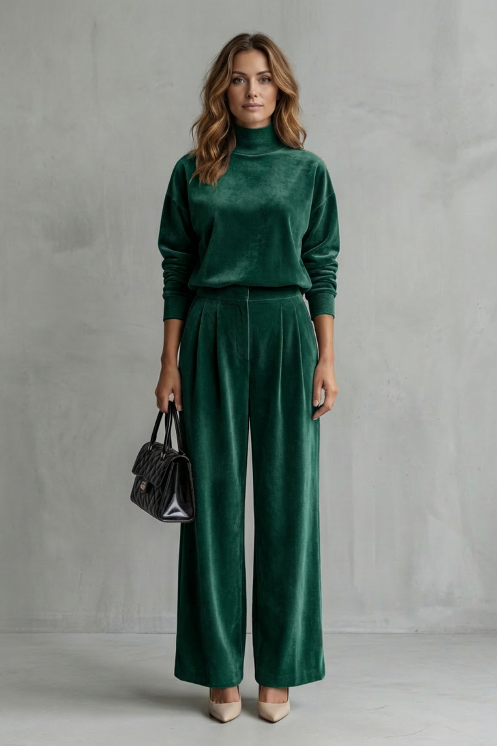 Long Sleeve Wide-Leg Two-Piece Lounge Set