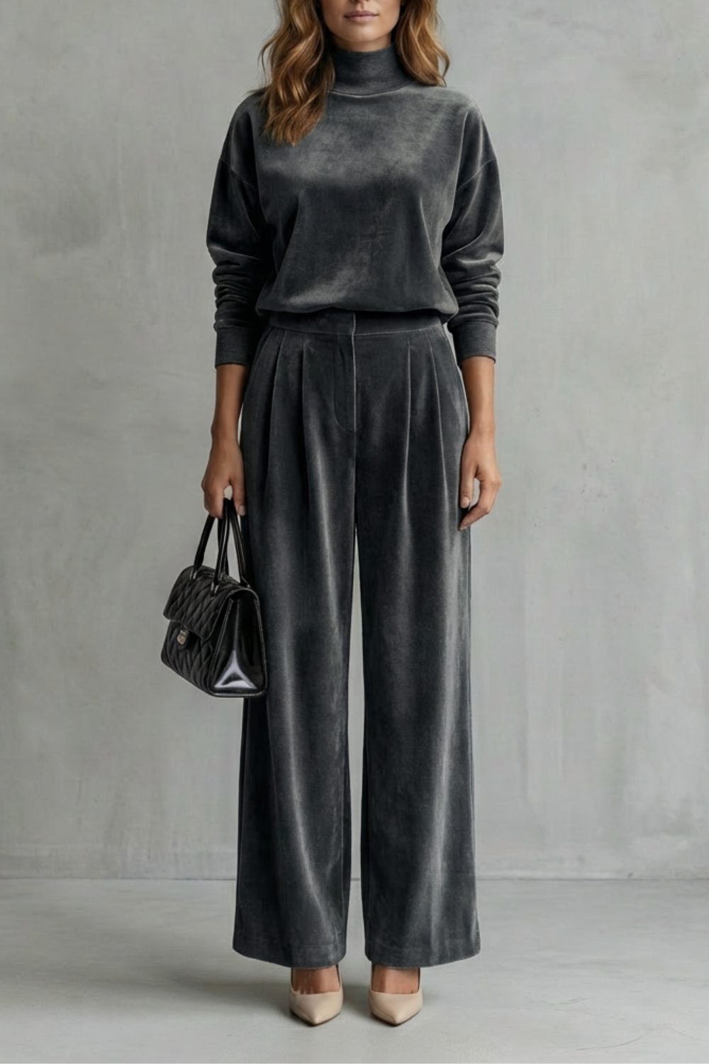 Long Sleeve Wide-Leg Two-Piece Lounge Set