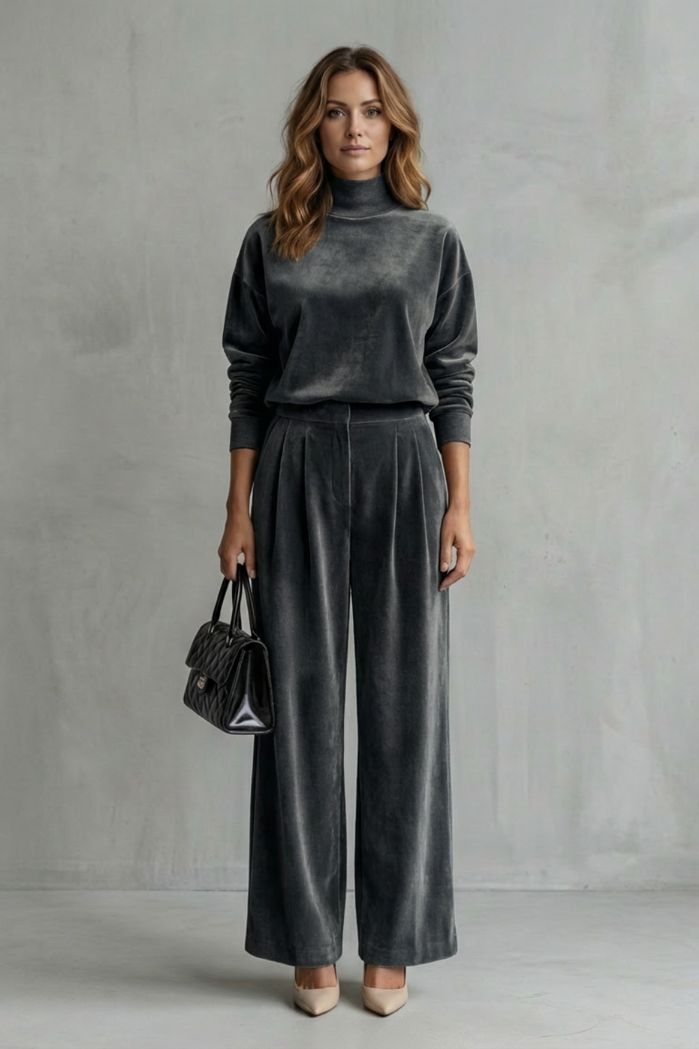 Long Sleeve Wide-Leg Two-Piece Lounge Set