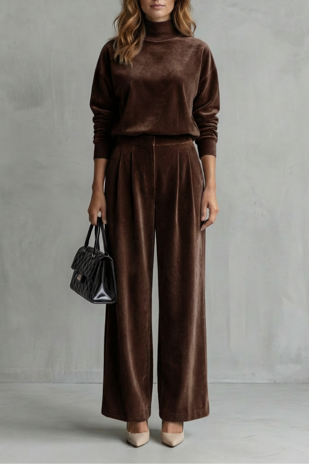 Long Sleeve Wide-Leg Two-Piece Lounge Set