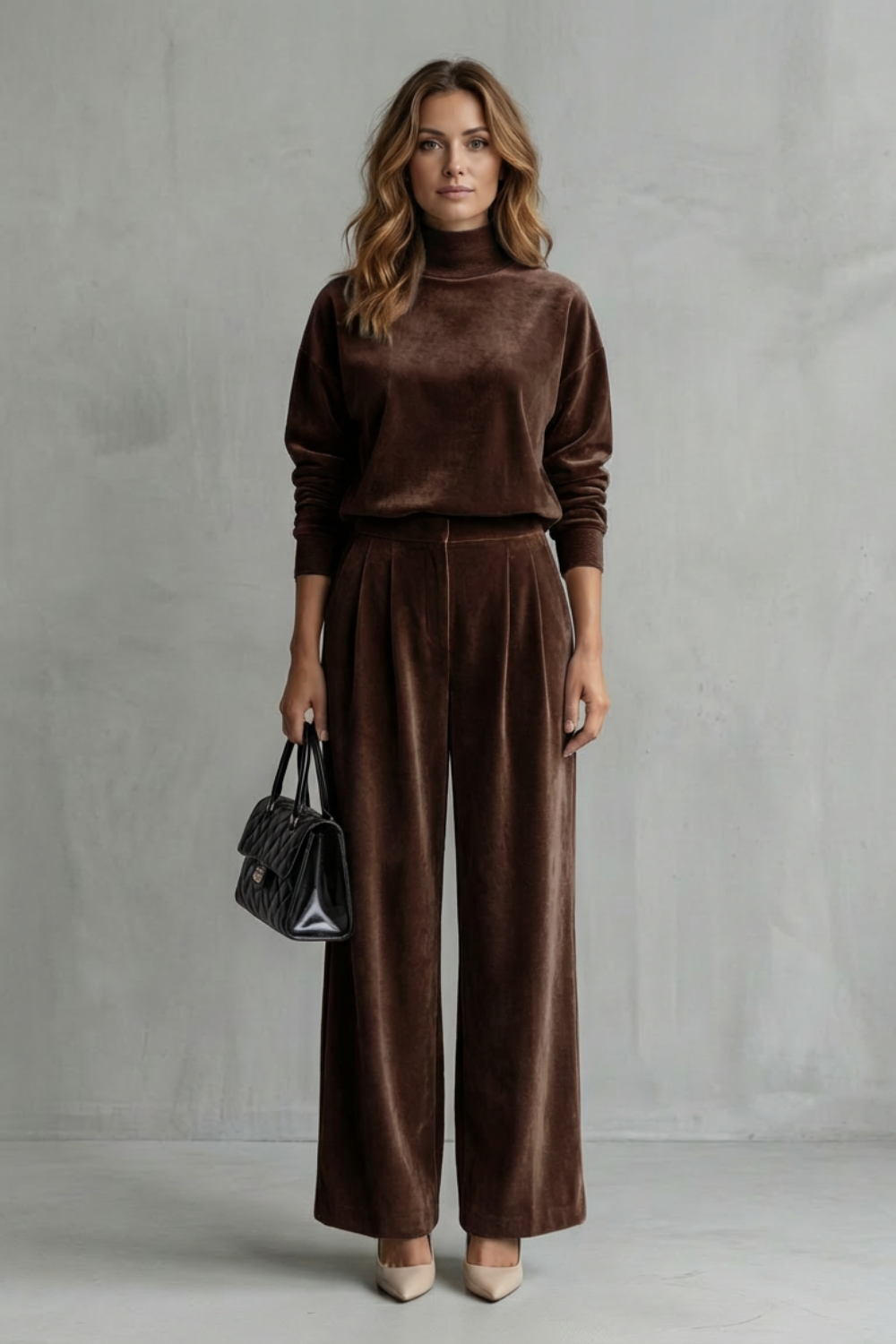 Long Sleeve Wide-Leg Two-Piece Lounge Set