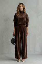 Long Sleeve Wide-Leg Two-Piece Lounge Set