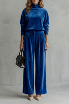Long Sleeve Wide-Leg Two-Piece Lounge Set