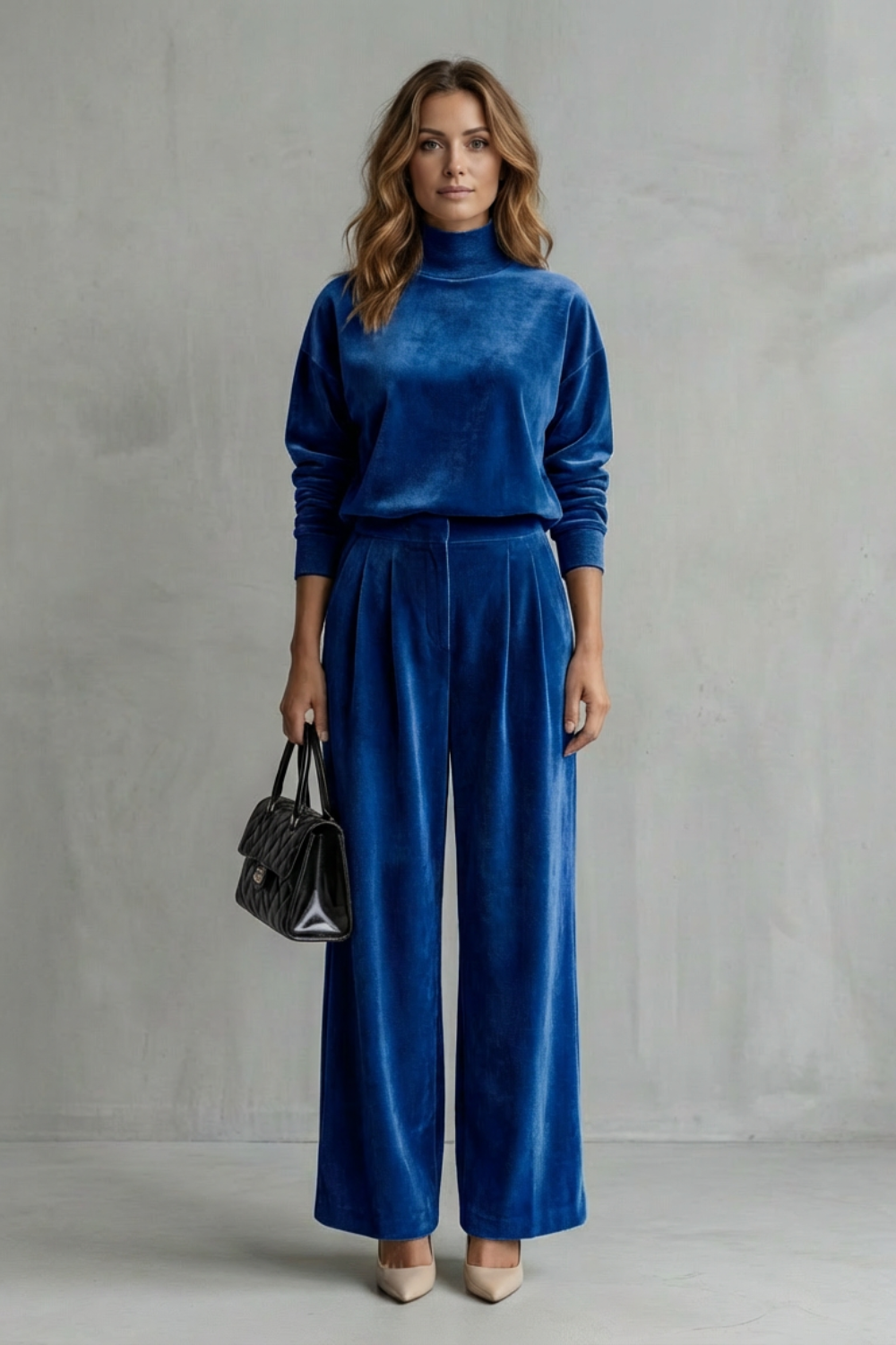Long Sleeve Wide-Leg Two-Piece Lounge Set