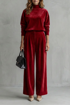 Long Sleeve Wide-Leg Two-Piece Lounge Set
