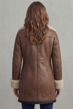 Zip Leather Winter Coat