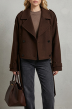 Belted Cropped City Coat