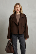 Belted Cropped City Coat