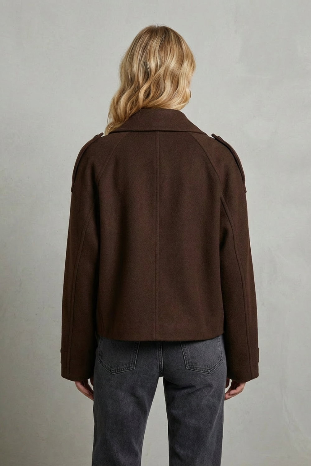 Belted Cropped City Coat