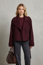 Belted Cropped City Coat