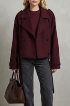 Belted Cropped City Coat