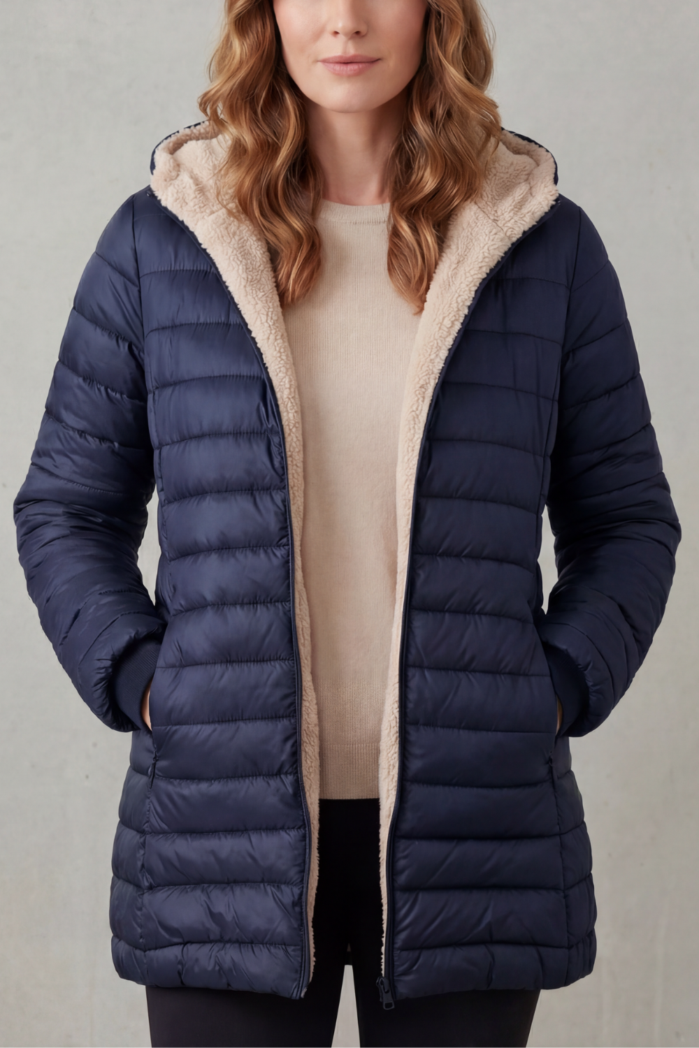 Pockets Hooded Puffer Jacket