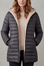 Pockets Hooded Puffer Jacket