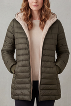 Pockets Hooded Puffer Jacket