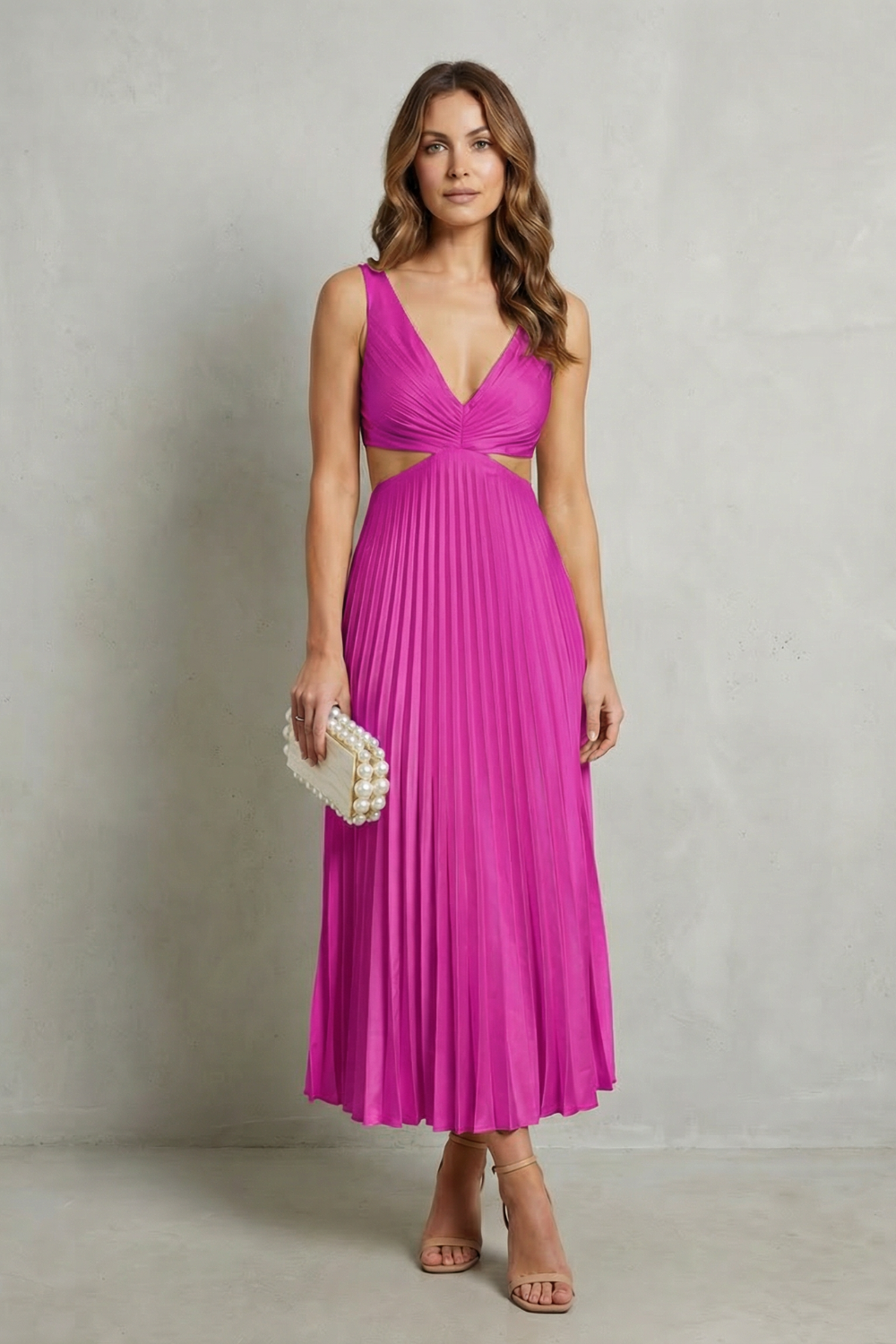 Elodienne – Pleated waist elegance – Maxi dress