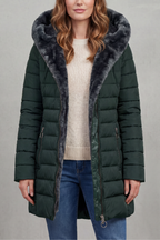 Oversized Zip Winter Parka Coat
