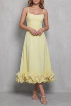 Ruffle Sleeveless Midi Dress