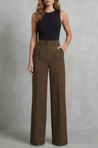 High-Waist Wide-Leg Trousers