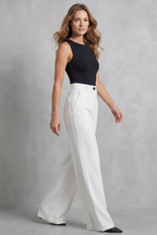 High-Waist Wide-Leg Trousers