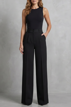 High-Waist Wide-Leg Trousers
