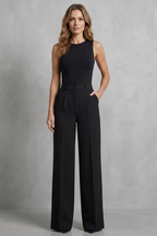 High-Waist Wide-Leg Trousers