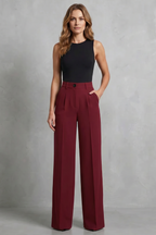 High-Waist Wide-Leg Trousers