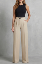 High-Waist Wide-Leg Trousers