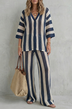 Striped Wide-Leg Summer Co-Ord Set