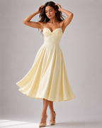 Occasion Midi Dress Fit And Flare Strappy