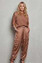 Relaxed Fit Satin Lounge Set