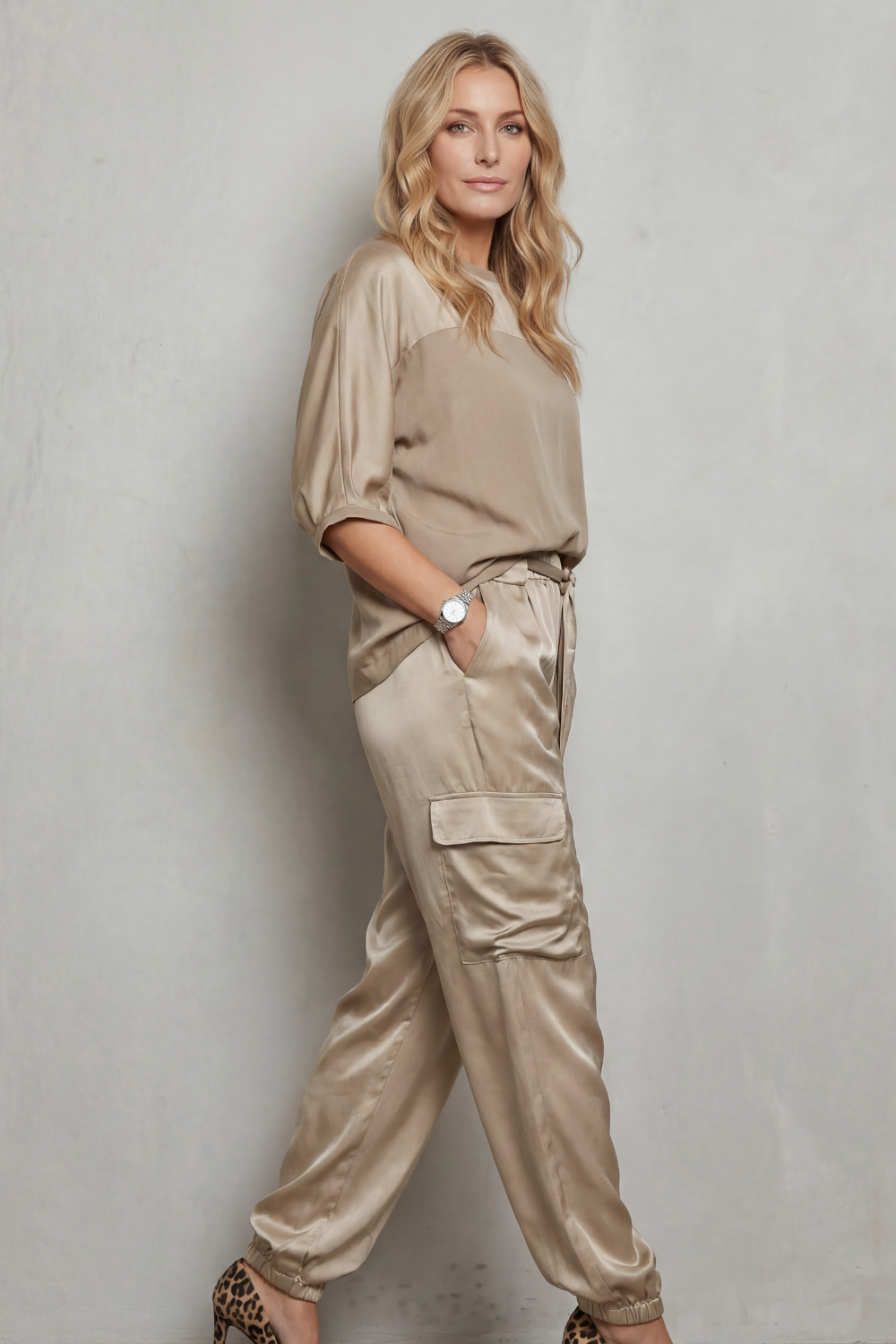 Relaxed Fit Satin Lounge Set