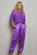 Relaxed Fit Satin Lounge Set