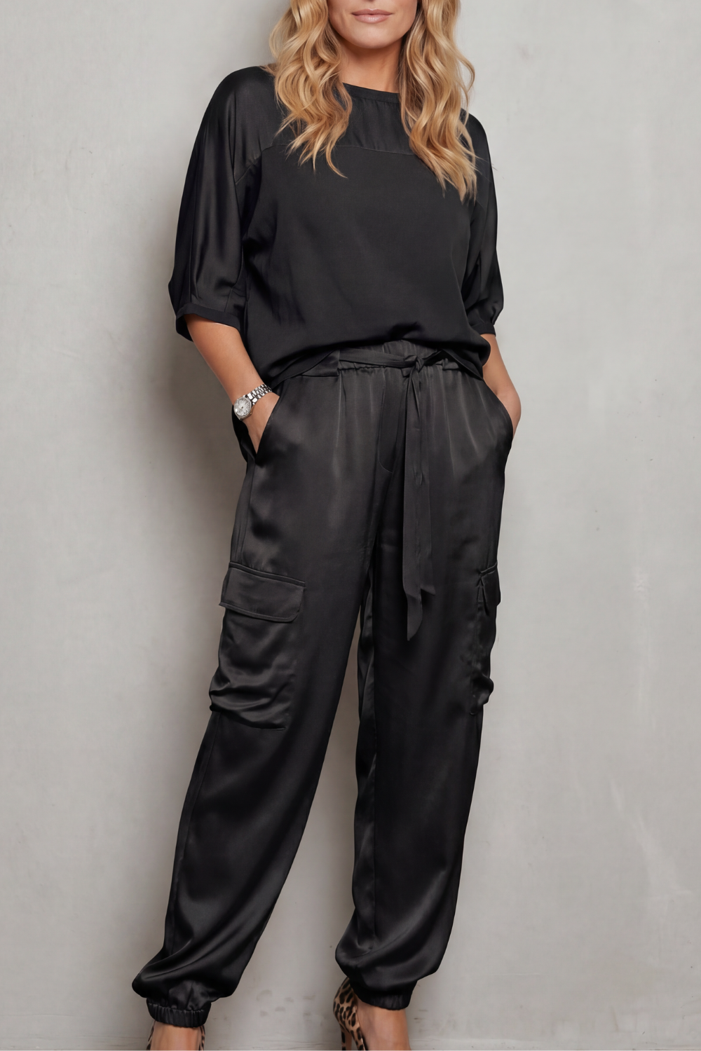 Relaxed Fit Satin Lounge Set