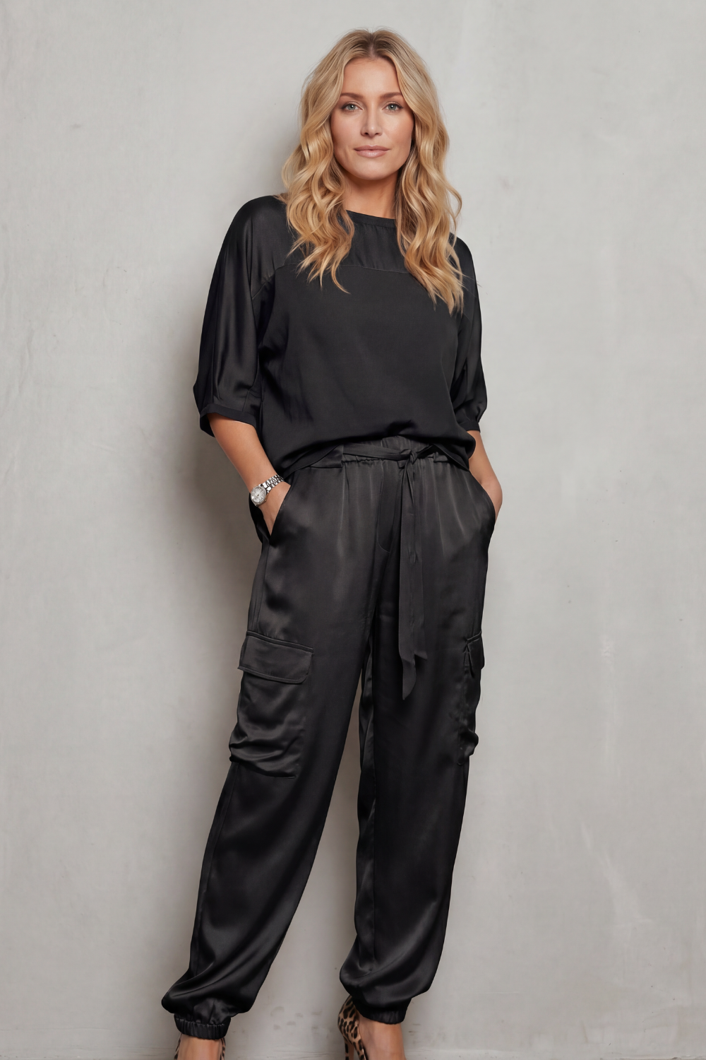 Relaxed Fit Satin Lounge Set