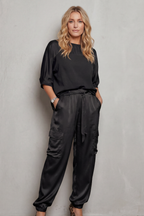 Relaxed Fit Satin Lounge Set