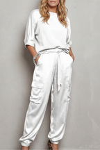 Relaxed Fit Satin Lounge Set