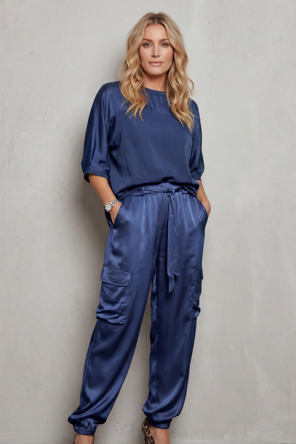 Relaxed Fit Satin Lounge Set