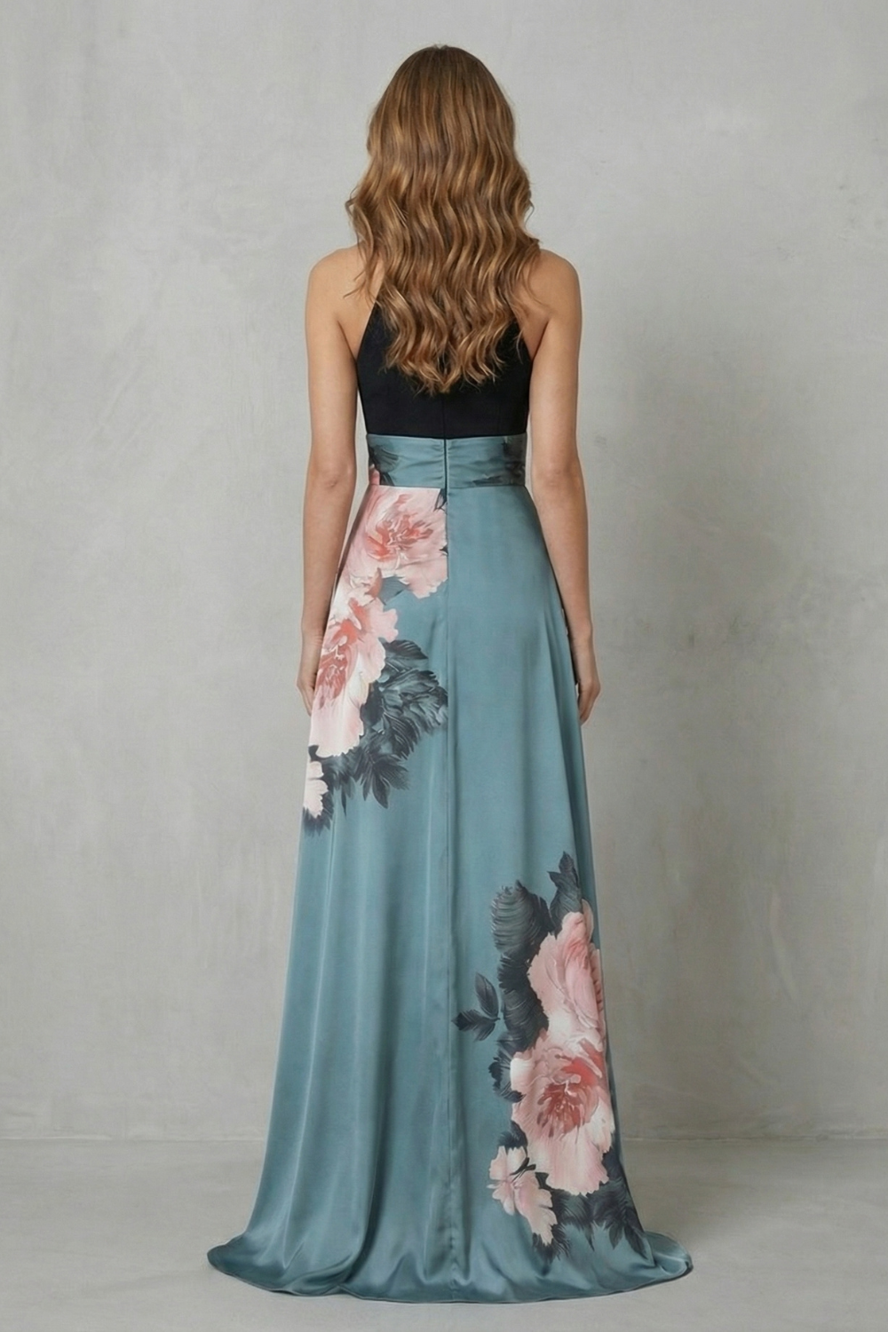 Floral Halter Maxi Dress