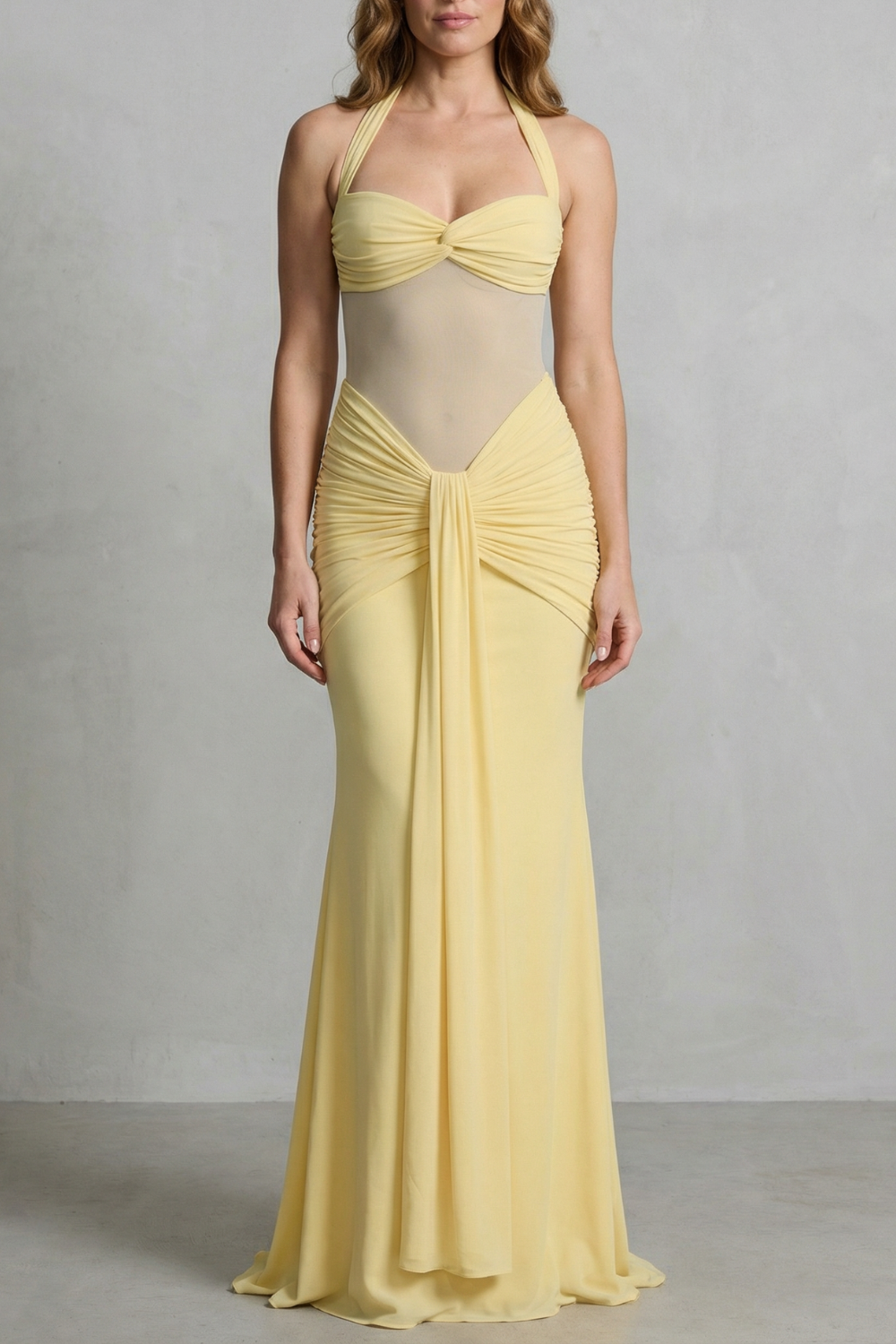 Ginalisse – Draped sculpt elegance – Maxi dress