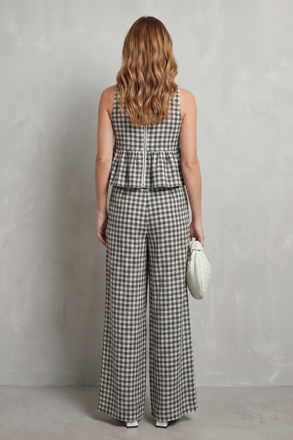 Gingelle – Gingham ruffle ease – Trouser set