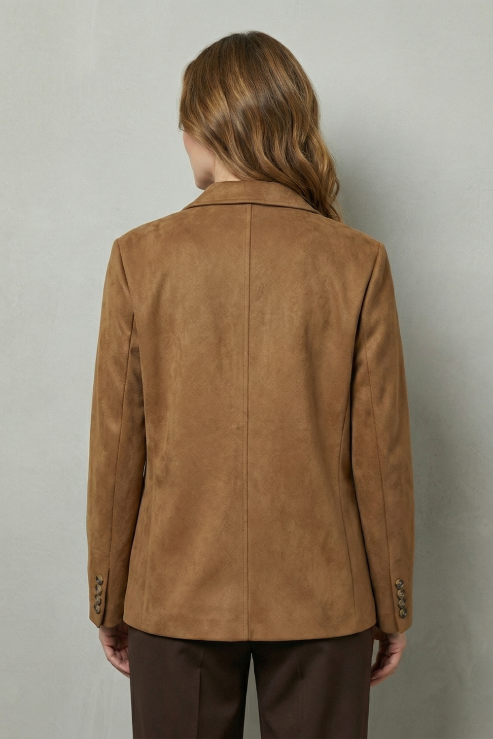 Lapel Suede Blazer
