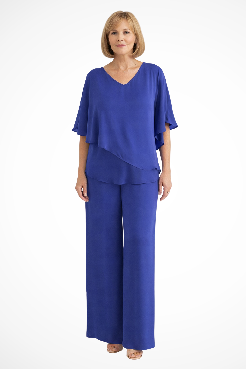 Batwing Sleeve Top Wide Leg Trousers Co-Ord Set