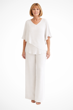 Batwing Sleeve Top Wide Leg Trousers Co-Ord Set