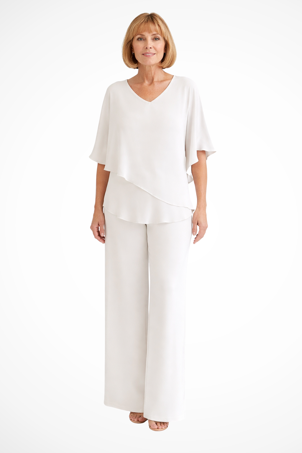 Batwing Sleeve Top Wide Leg Trousers Co-Ord Set
