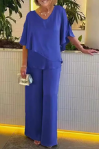 Batwing Sleeve Top Wide Leg Trousers Co-Ord Set