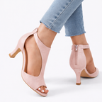 Elegant Cut-Out Cushioned Heels