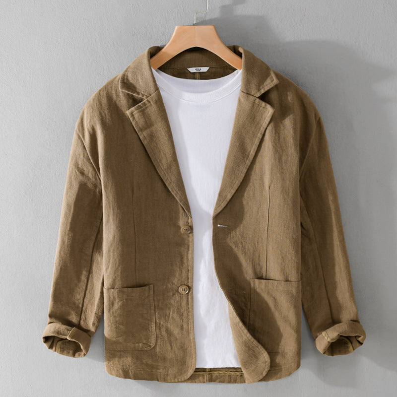 Men's Blazer Buttons Pockets Soft Breathable Smart Casual